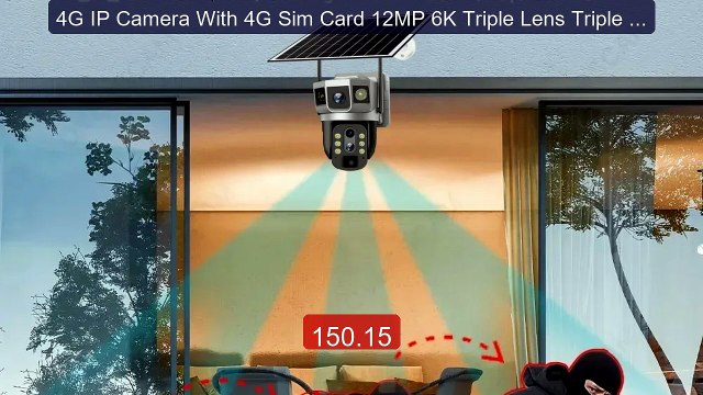 4G IP Camera With 4G Sim Card 12MP 6K Triple Lens Triple Scre... Amazing Value 2026 | Must Have!