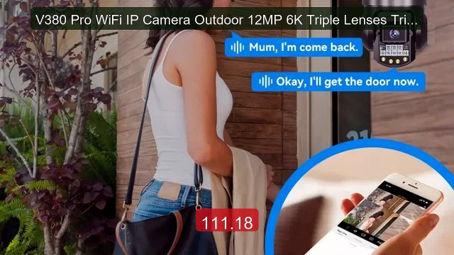 V380 Pro WiFi IP Camera Outdoor 12MP 6K Triple Lenses Tripl... Top Pick 2026 | Unbeatable Price!