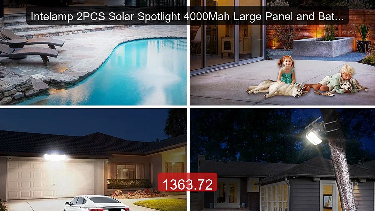 Intelamp 2PCS Solar Spotlight 4000Mah Large Panel and Battery ... -- Best Buy 2026 | Great Quality!