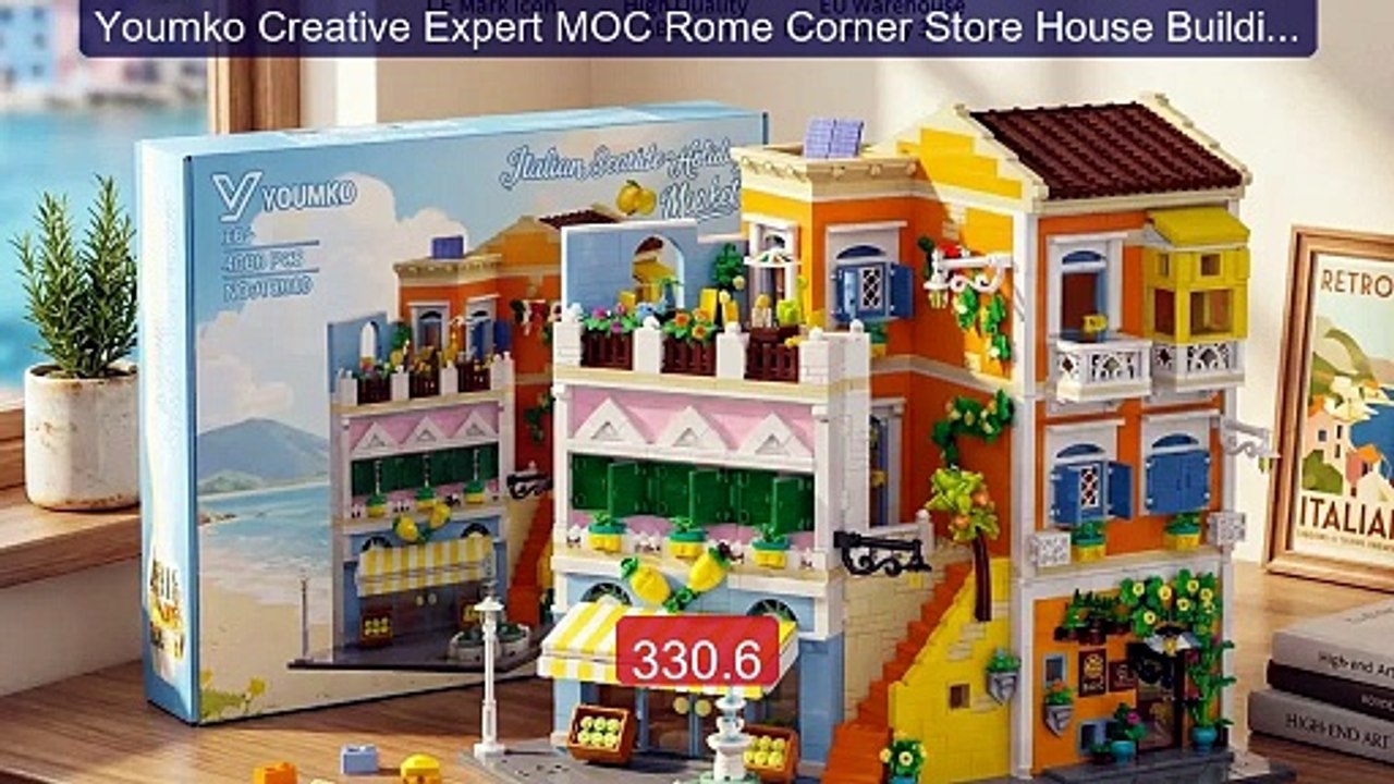 Youmko Creative Expert MOC Rome Corner Store House Building B... -- Amazing Value 2026 | Must Have!