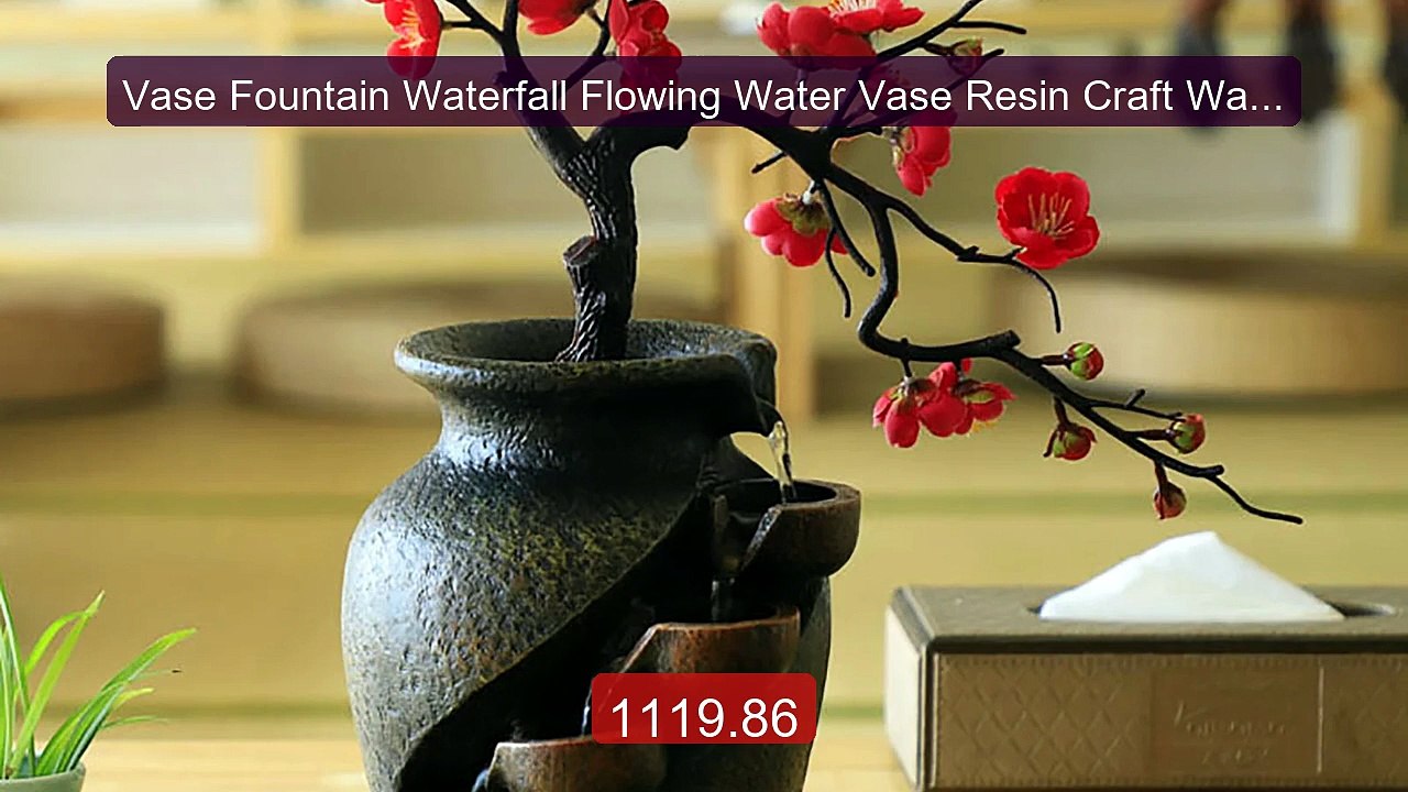 Vase Fountain Waterfall Flowing Water Vase Resin Craft Water Game ... -- Best Deal 2026 | Shop Now!