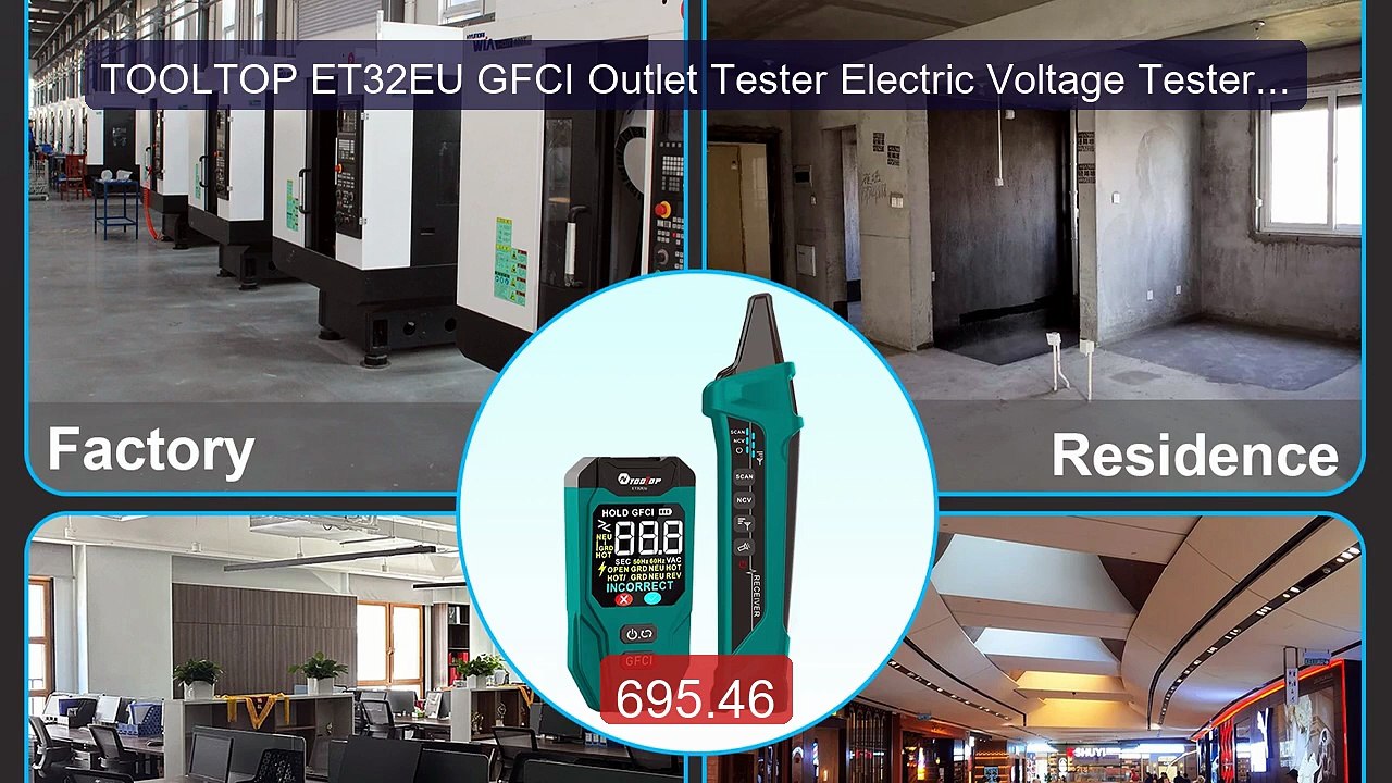 TOOLTOP ET32EU GFCI Outlet Tester Electric Voltage Tester for 200-... -- Best Deal 2026 | Shop Now!