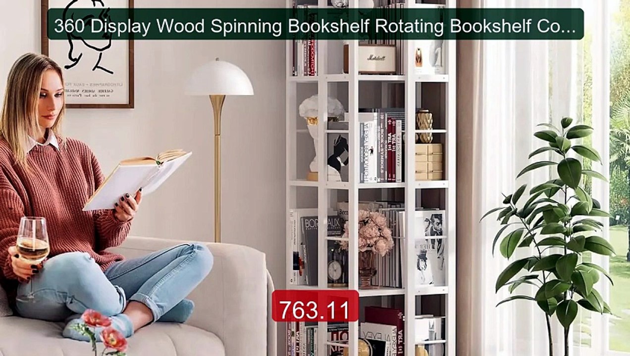 360 Display Wood Spinning Bookshelf Rotating Bookshelf Corn... -- Top Pick 2026 | Unbeatable Price!