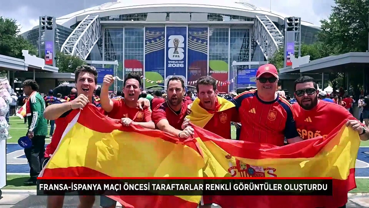 Fransa-İspanya maçı öncesi taraftarlar renkli görüntüler oluşturdu