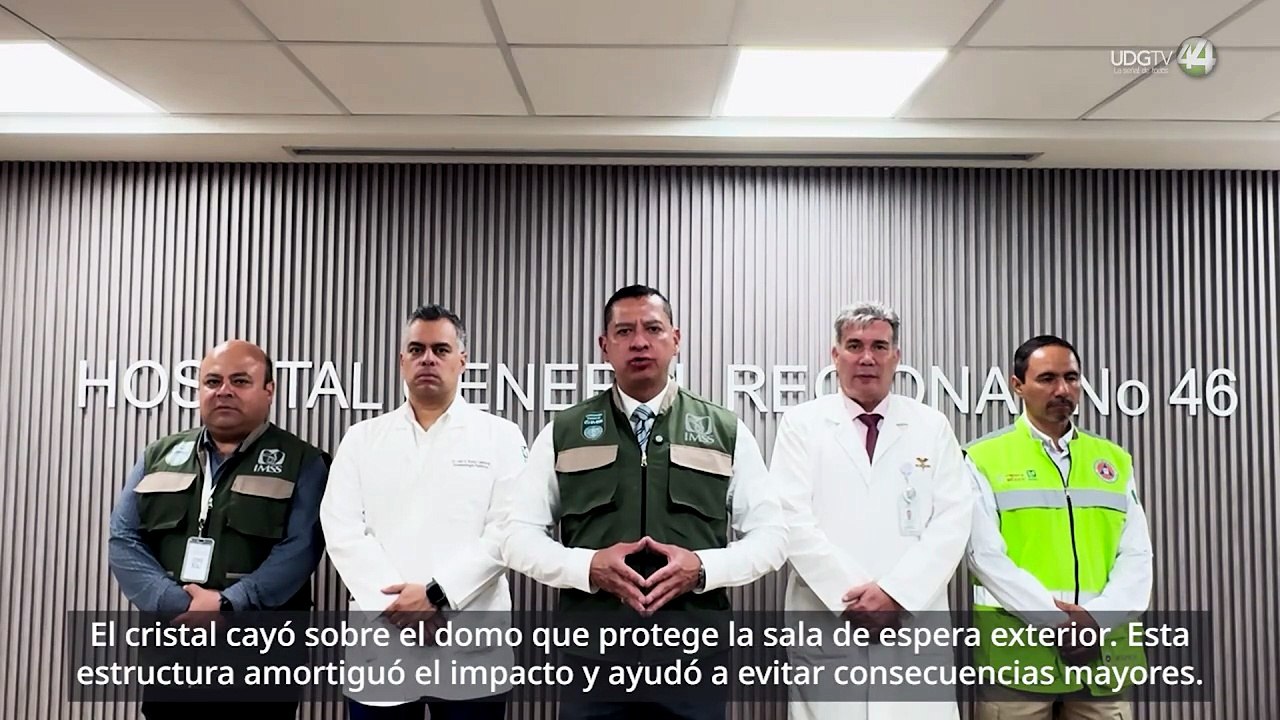 Lluvias desprenden ventanal en hospital 46 del IMSS en Guadalajara; hay dos heridos