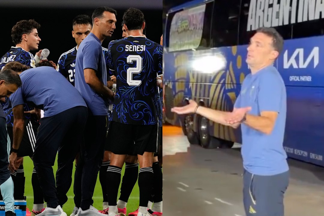 Lionel Scaloni loses patience with Argentina interviews and Messi’s reaction says it all