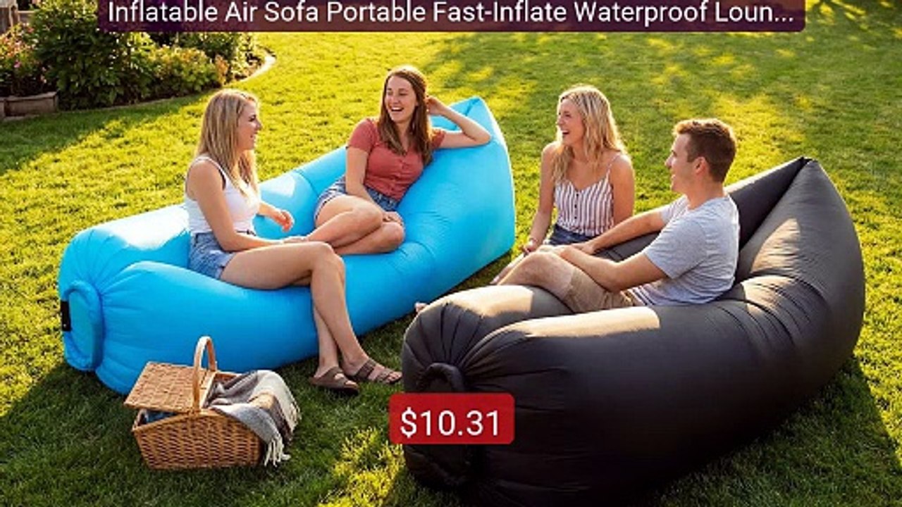 Inflatable Air Sofa Portable Fast-Inflate Waterproof Lounger f... -- Best Buy 2026 | Great Quality!