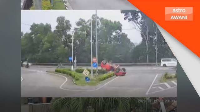 Kemalangan: Penunggang motosikal maut, rempuh kereta langgar lampu isyarat