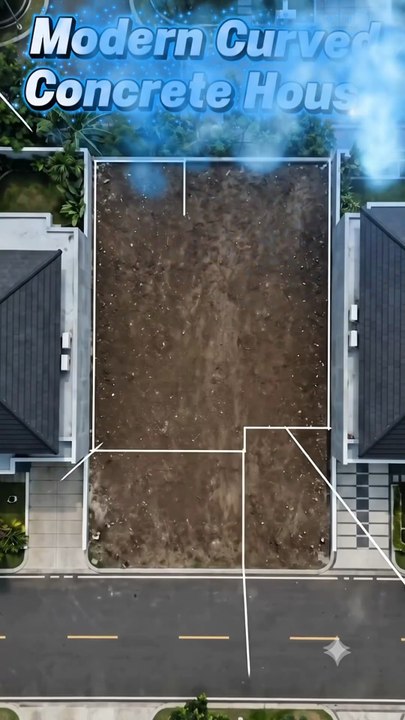 Modern Curved Concrete House - Futuristic Architecture & Timelapse