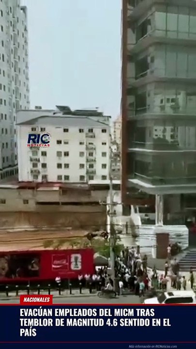 Evacúan empleados del MICM tras temblor de magnitud 4.6 sentido en el país