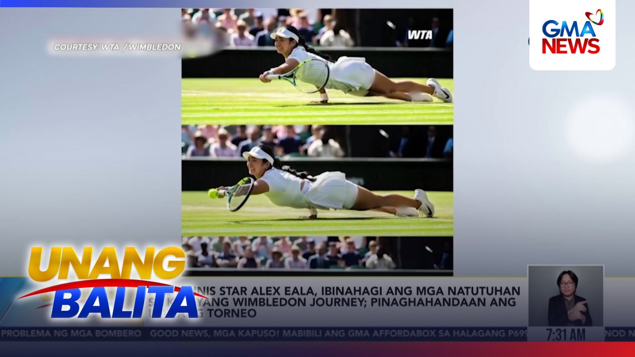 Phl tennis star Alex Eala, ibinahagi ang mga natutuhan sa kaniyang Wimbledon journey; pinaghahandaan ang iba pang torneo | Unang Balita