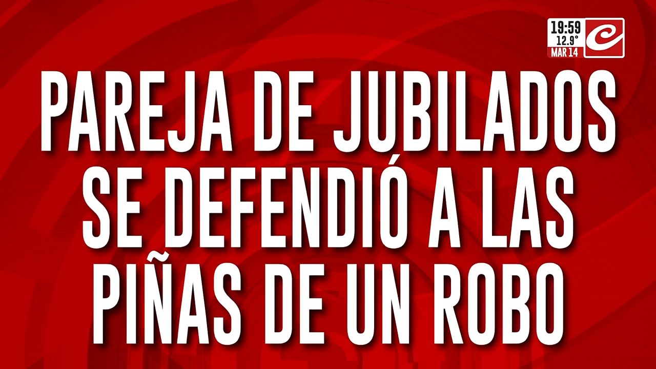 Pareja de jubilados se defendió a las piñas de un robo