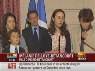 Liberation Ingrid Betancourt   Le discours Nicolas Sarkozy