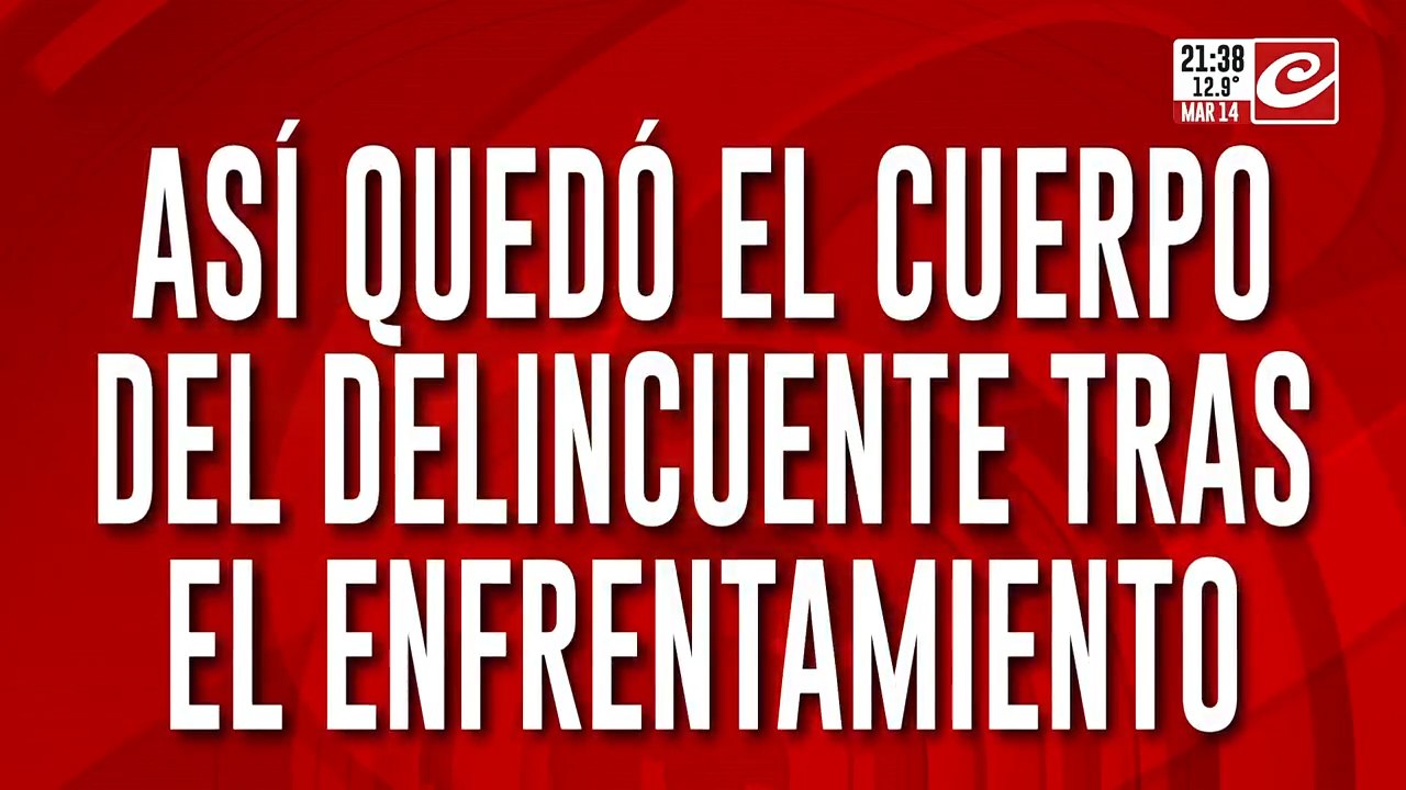 Así quedó el delincuente abatido por un policía en Ingeniero Budge