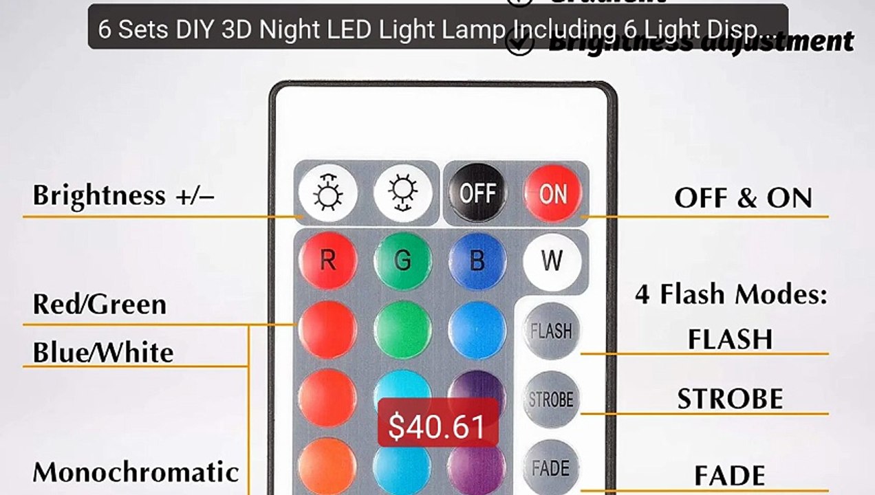 6 Sets DIY 3D Night LED Light Lamp Including 6 Light Display Stands... -- Top Rated 2026 | Buy Now!