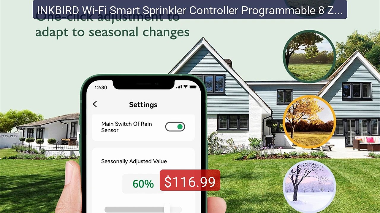 INKBIRD Wi-Fi Smart Sprinkler Controller Programmable 8 Zones ... -- Best Buy 2026 | Great Quality!