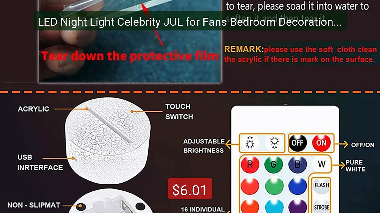 LED Night Light Celebrity JUL for Fans Bedroom Decoration Lig... -- Amazing Value 2026 | Must Have!