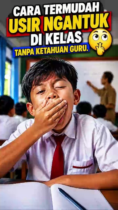 Cara termudah usir ngantuk di kelas tanpa ketahuan guru