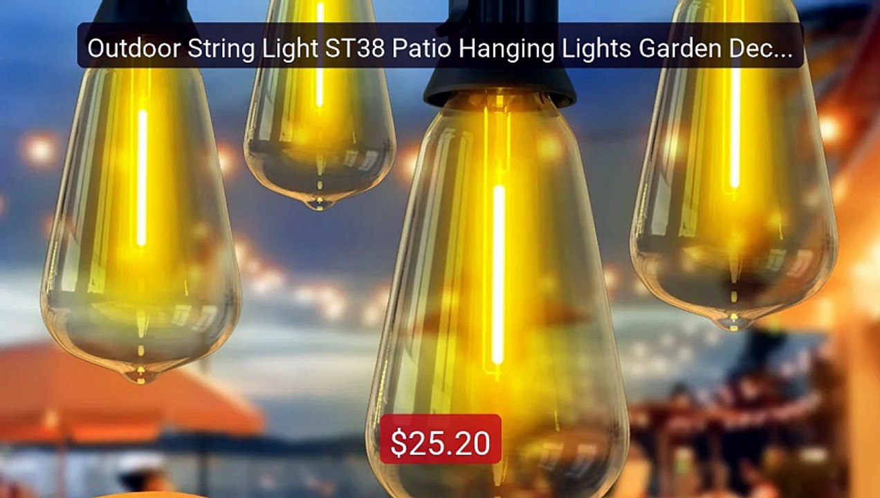 Outdoor String Light ST38 Patio Hanging Lights Garden Decorative L... -- Best Deal 2026 | Shop Now!