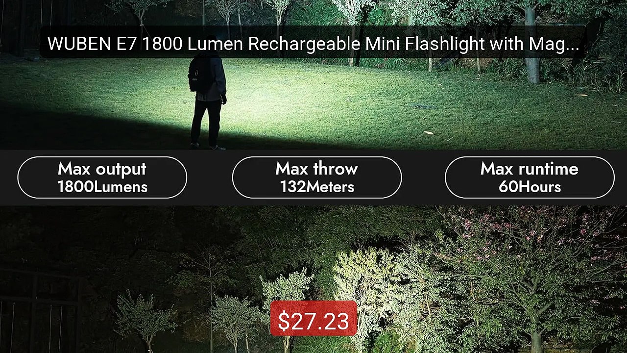 WUBEN E7 1800 Lumen Rechargeable Mini Flashlight with Magnet -... -- Best Buy 2026 | Great Quality!