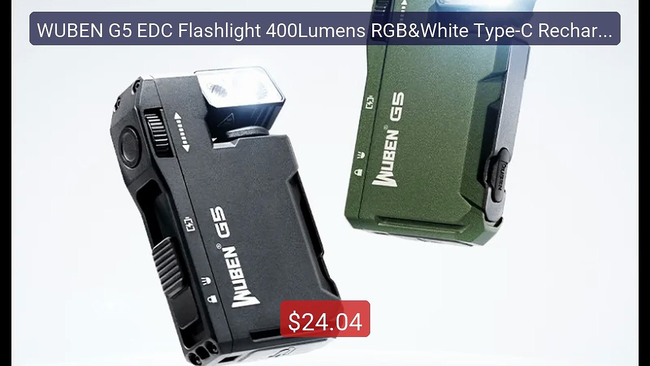 WUBEN G5 EDC Flashlight 400Lumens RGB&White Type-C Recharge... -- Top Pick 2026 | Unbeatable Price!
