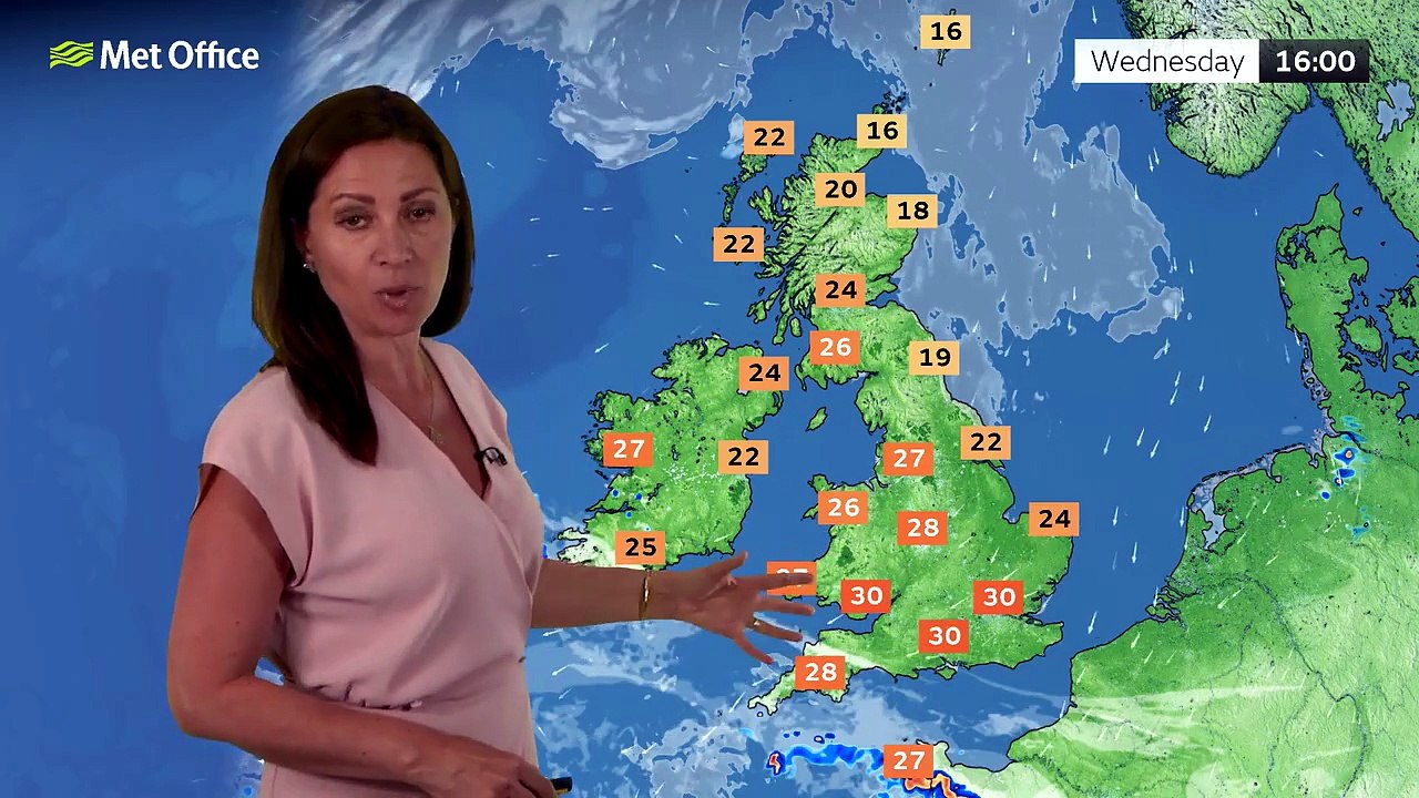 Met Office Wednesday Morning Weather Forecast 15/07/2026