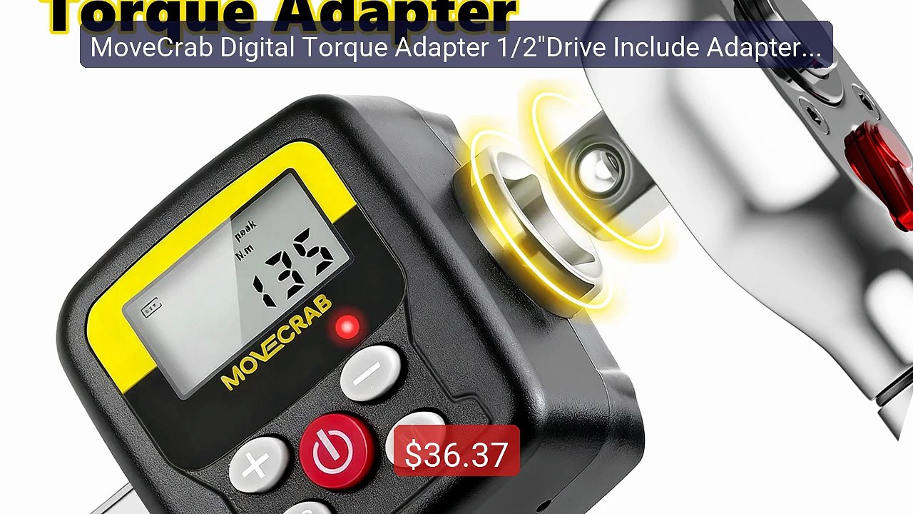 MoveCrab Digital Torque Adapter 1/2"Drive Include Adapters fo... -- Amazing Value 2026 | Must Have!