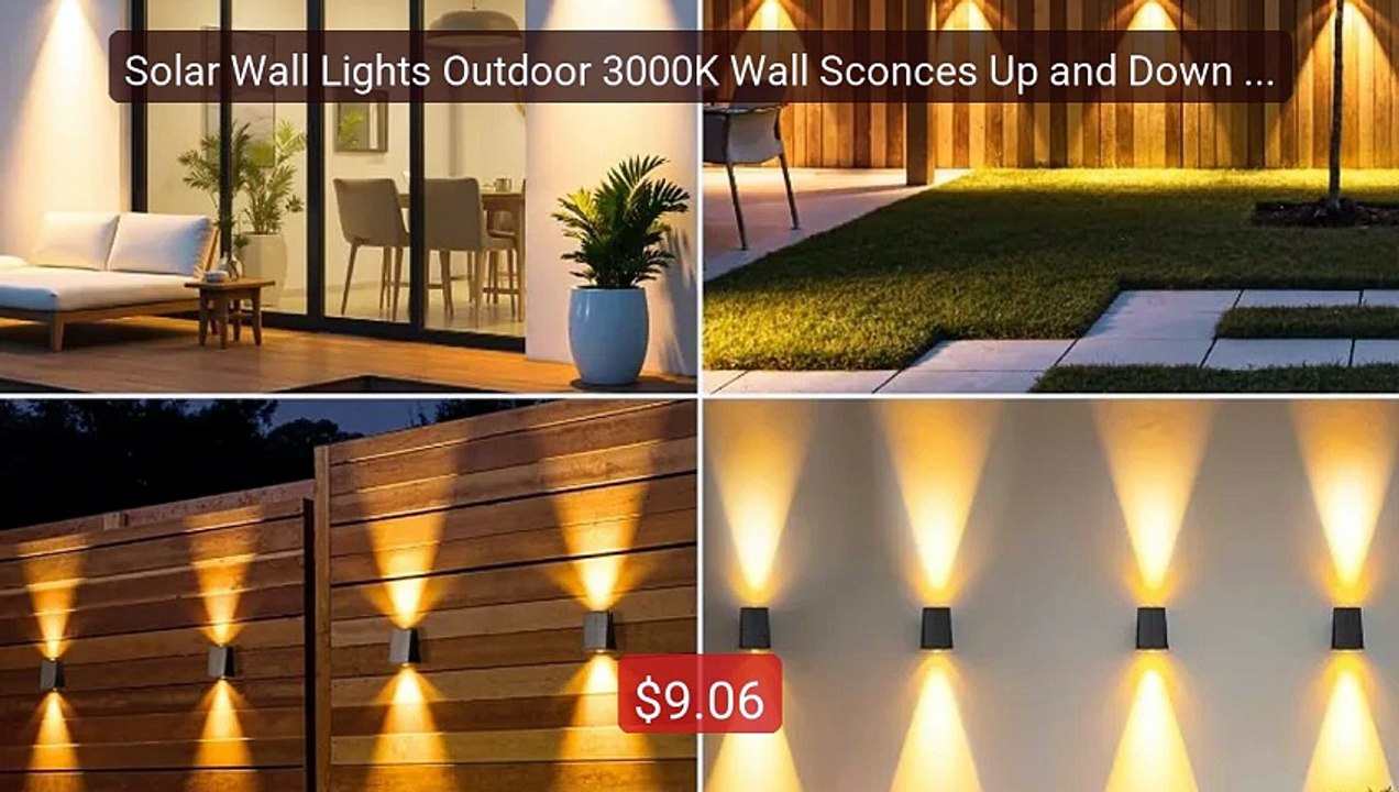 Solar Wall Lights Outdoor 3000K Wall Sconces Up and Down Light... -- Hot Deal 2026 | Limited Offer!