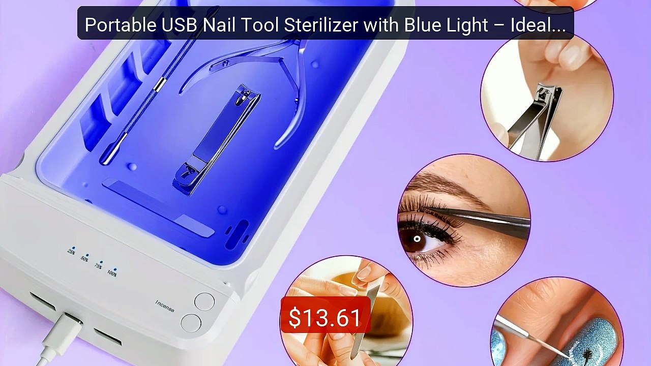 Portable USB Nail Tool Sterilizer with Blue Light – Ideal for Mani... -- Best Deal 2026 | Shop Now!