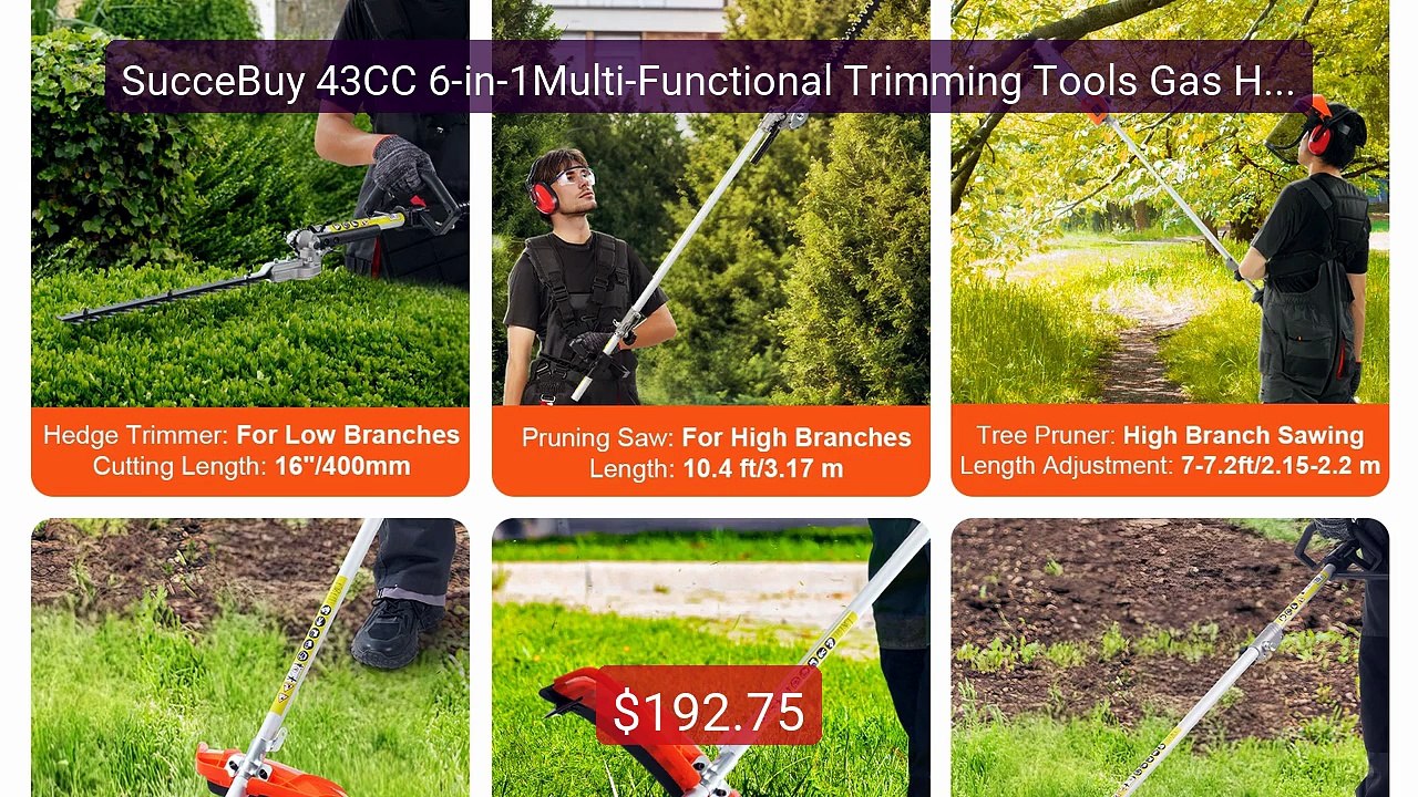 SucceBuy 43CC 6-in-1Multi-Functional Trimming Tools Gas Hedge Trimm... -- Top Rated 2026 | Buy Now!