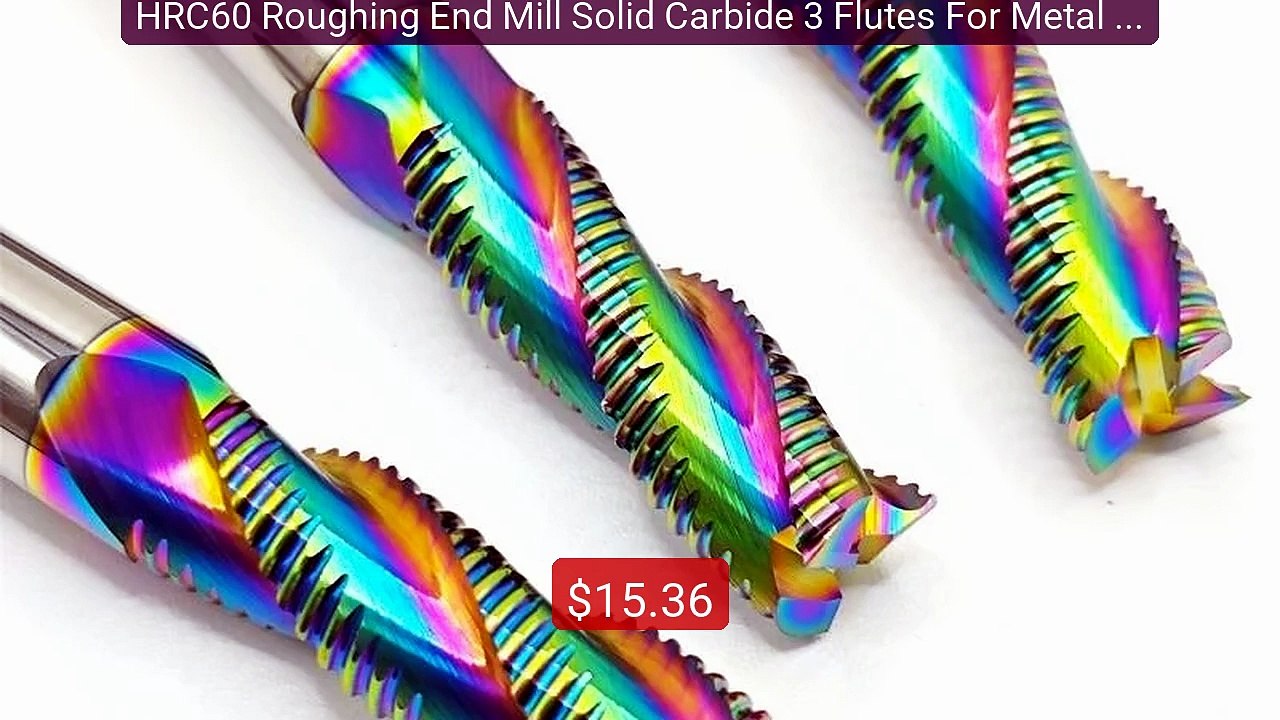 HRC60 Roughing End Mill Solid Carbide 3 Flutes For Metal Alum... -- Amazing Value 2026 | Must Have!