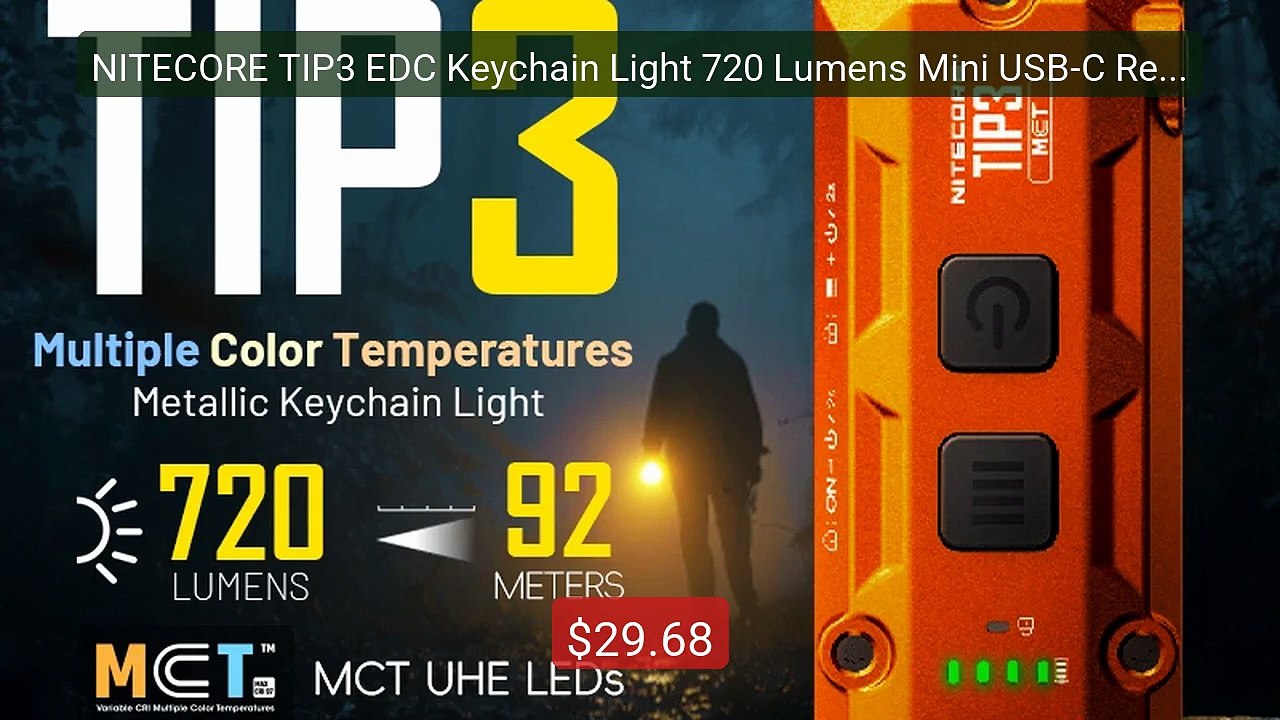 NITECORE TIP3 EDC Keychain Light 720 Lumens Mini USB-C Recharg... -- Best Buy 2026 | Great Quality!