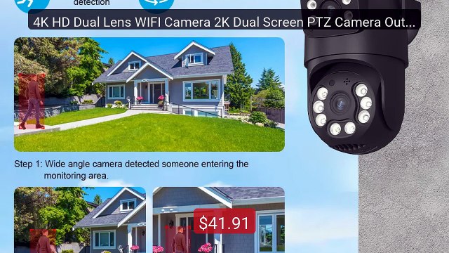 4K HD Dual Lens WIFI Camera 2K Dual Screen PTZ Camera Outdoor ... Best Buy 2026 | Great Quality!