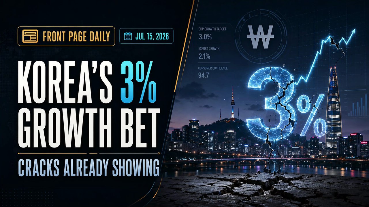 Korea's 3% Growth Bet — and the Cracks Already Showing | July 15 2026