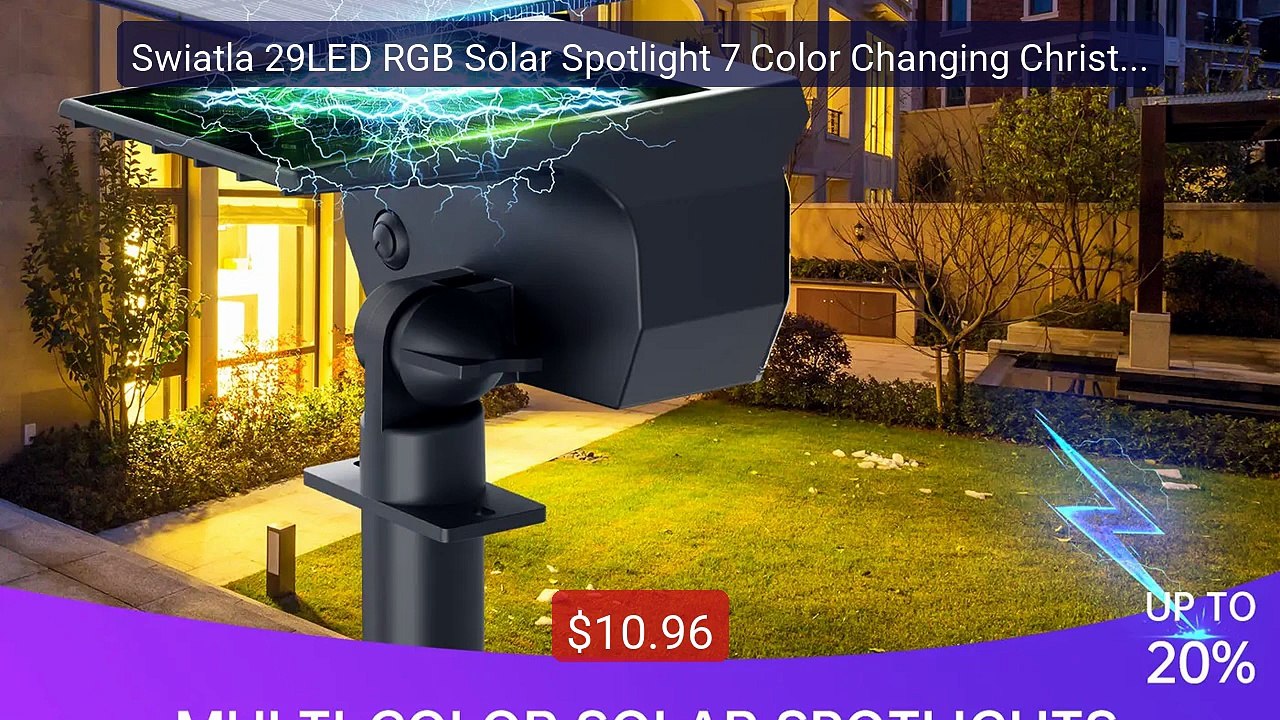 Swiatla 29LED RGB Solar Spotlight 7 Color Changing Christmas Decor... -- Best Deal 2026 | Shop Now!