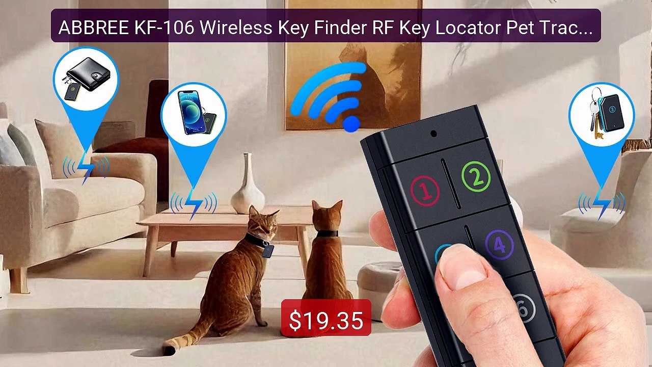 ABBREE KF-106 Wireless Key Finder RF Key Locator Pet Tracke... -- Top Pick 2026 | Unbeatable Price!