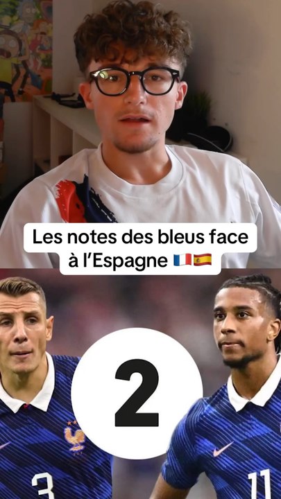 ￼ les notes des joueurs de l’équipe de France face à l’Espagne
