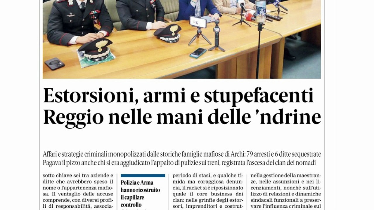 Rassegna stampa 15-07-2026 edizioni Calabria