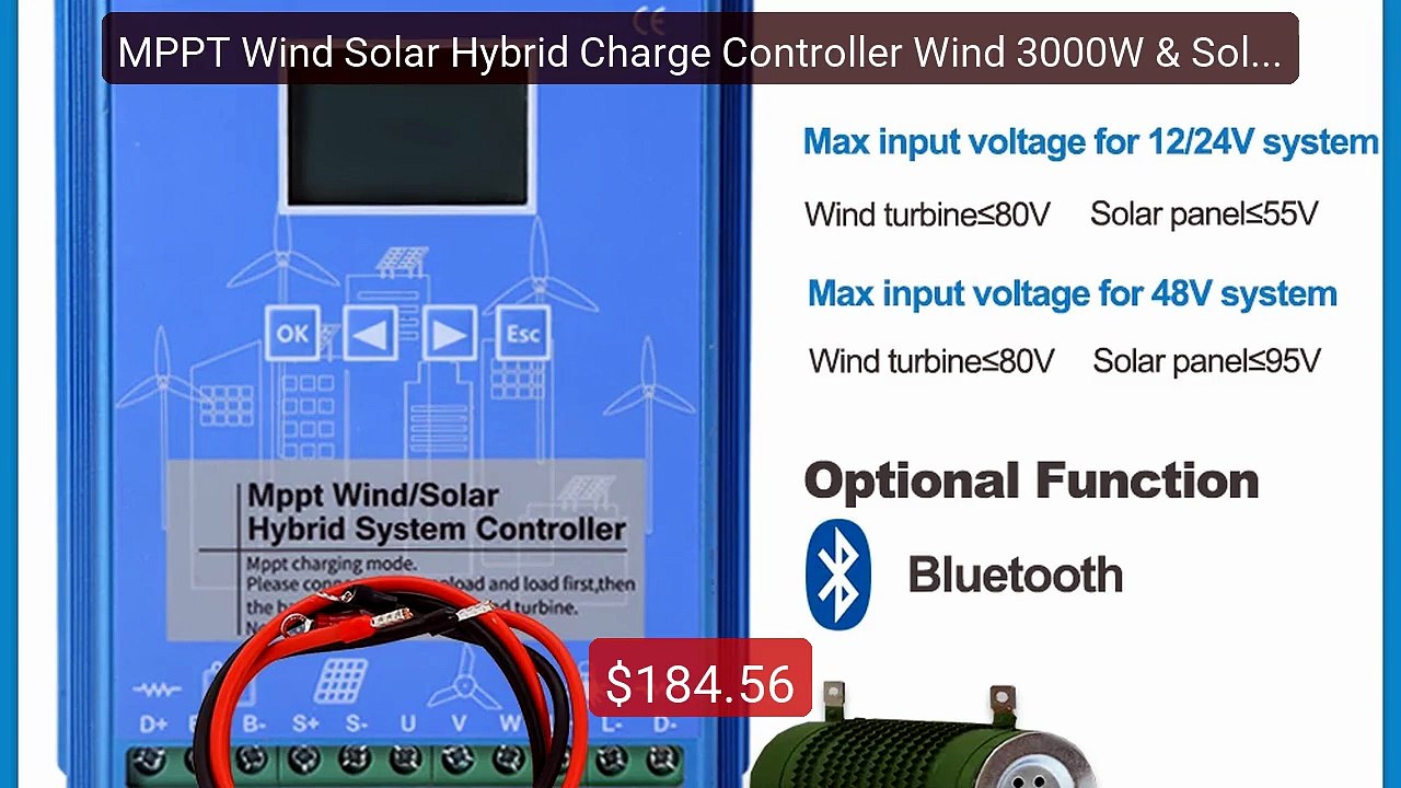 MPPT Wind Solar Hybrid Charge Controller Wind 3...