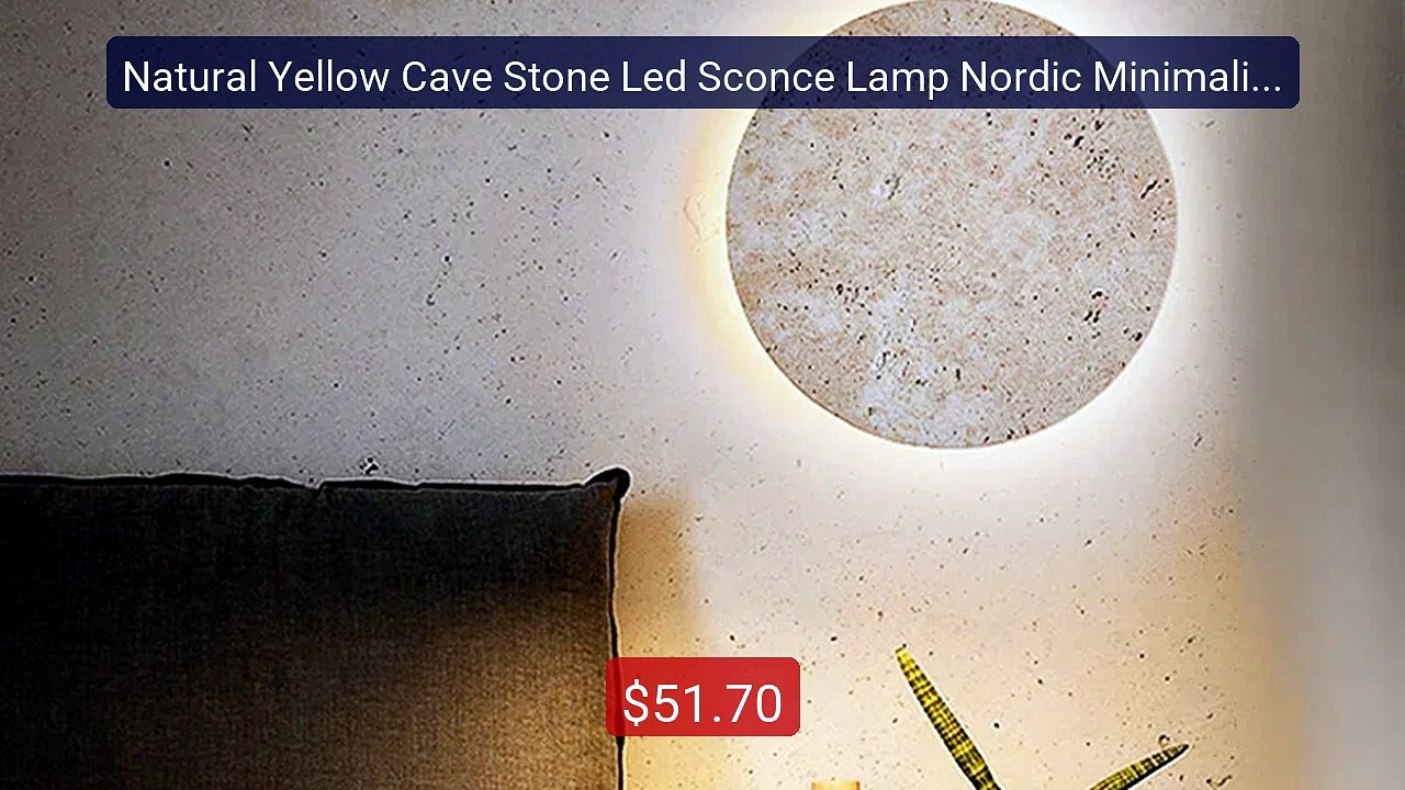 Natural Yellow Cave Stone Led Sconce Lamp Nordic Minimalist... -- Top Pick 2026 | Unbeatable Price!