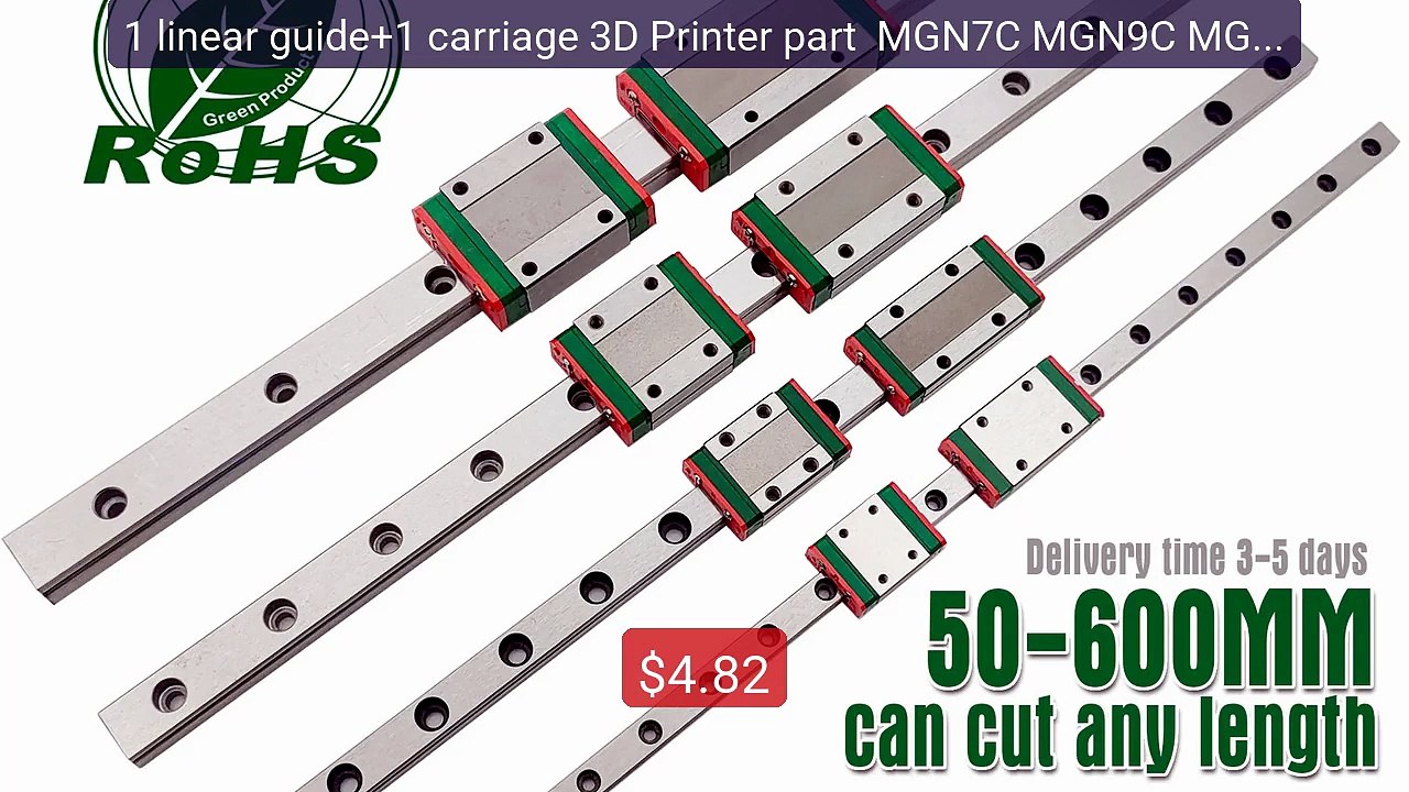 1 linear guide+1 carriage 3D Printer part  MGN7C MGN9C MGN12H MGN15... -- Top Rated 2026 | Buy Now!