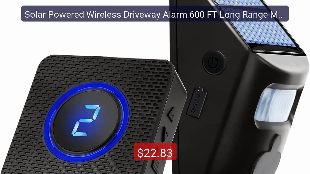 Solar Powered Wireless Driveway Alarm 600 FT Long Range Motion... -- Hot Deal 2026 | Limited Offer!