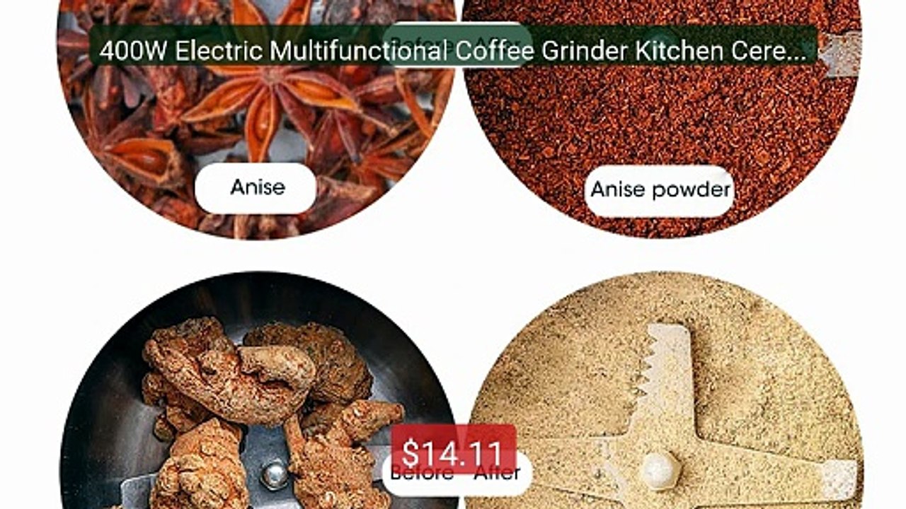 400W Electric Multifunctional Coffee Grinder Kitchen Cereal Nuts Be... -- Top Rated 2026 | Buy Now!