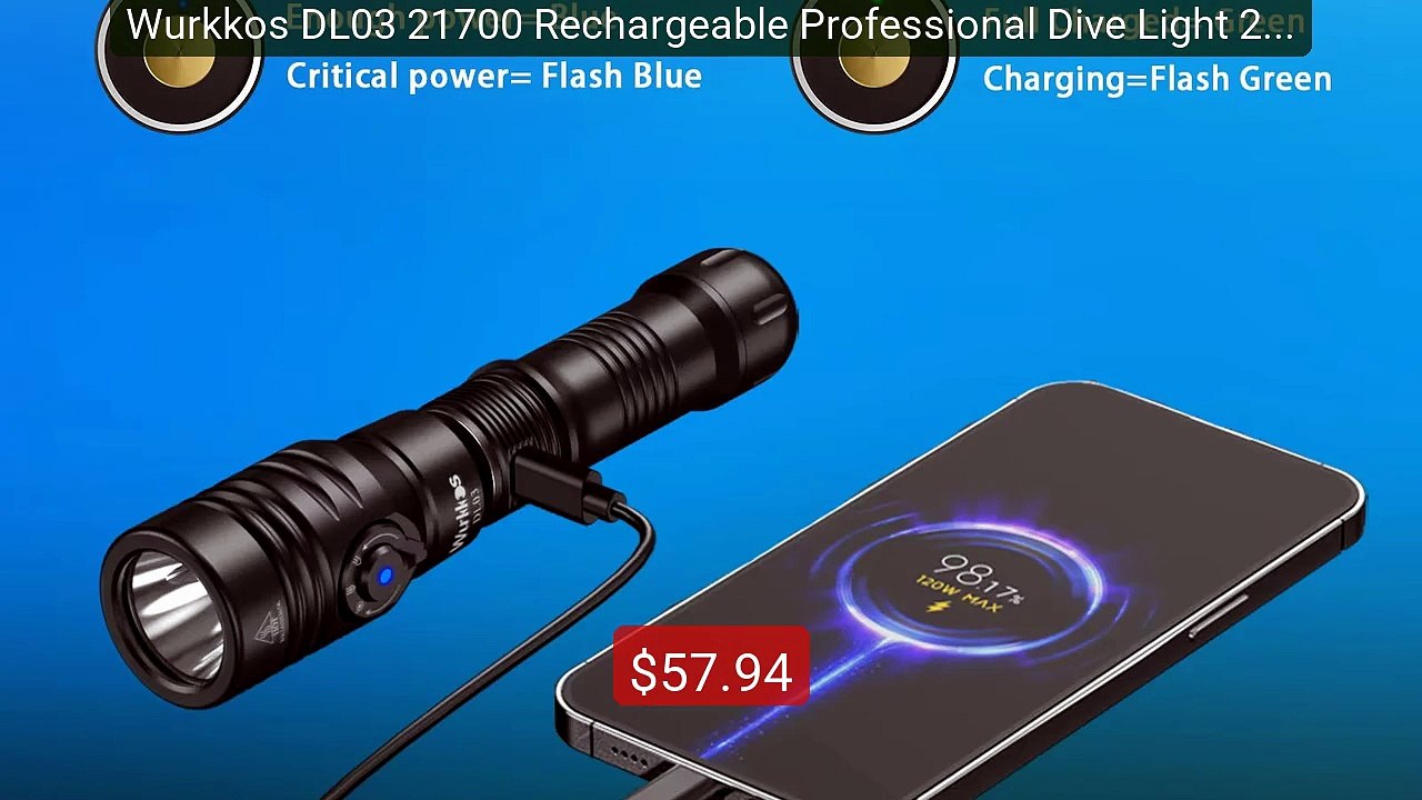 Wurkkos DL03 21700 Rechargeable Professional Dive Light 2800 L... -- Hot Deal 2026 | Limited Offer!
