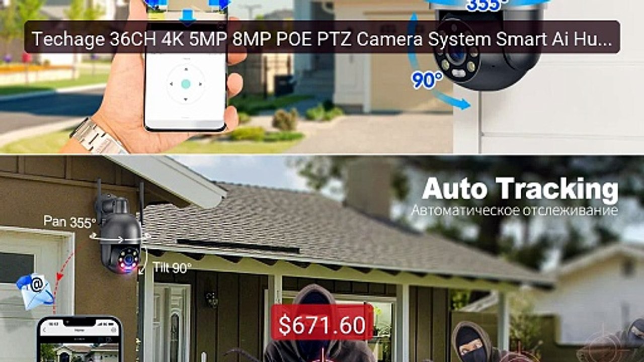 Techage 36CH 4K 5MP 8MP POE PTZ Camera System Smart Ai Huma... -- Top Pick 2026 | Unbeatable Price!
