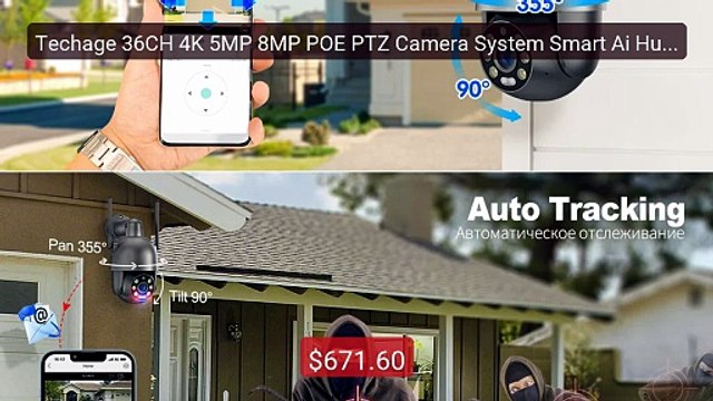 Techage 36CH 4K 5MP 8MP POE PTZ Camera System Smart Ai Huma... Top Pick 2026 | Unbeatable Price!