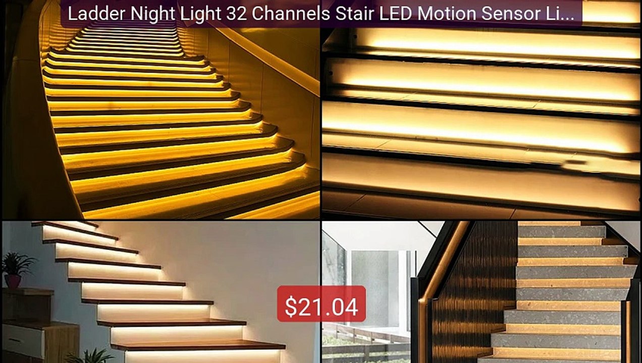 Ladder Night Light 32 Channels Stair LED Motion Sensor Light P... -- Best Buy 2026 | Great Quality!