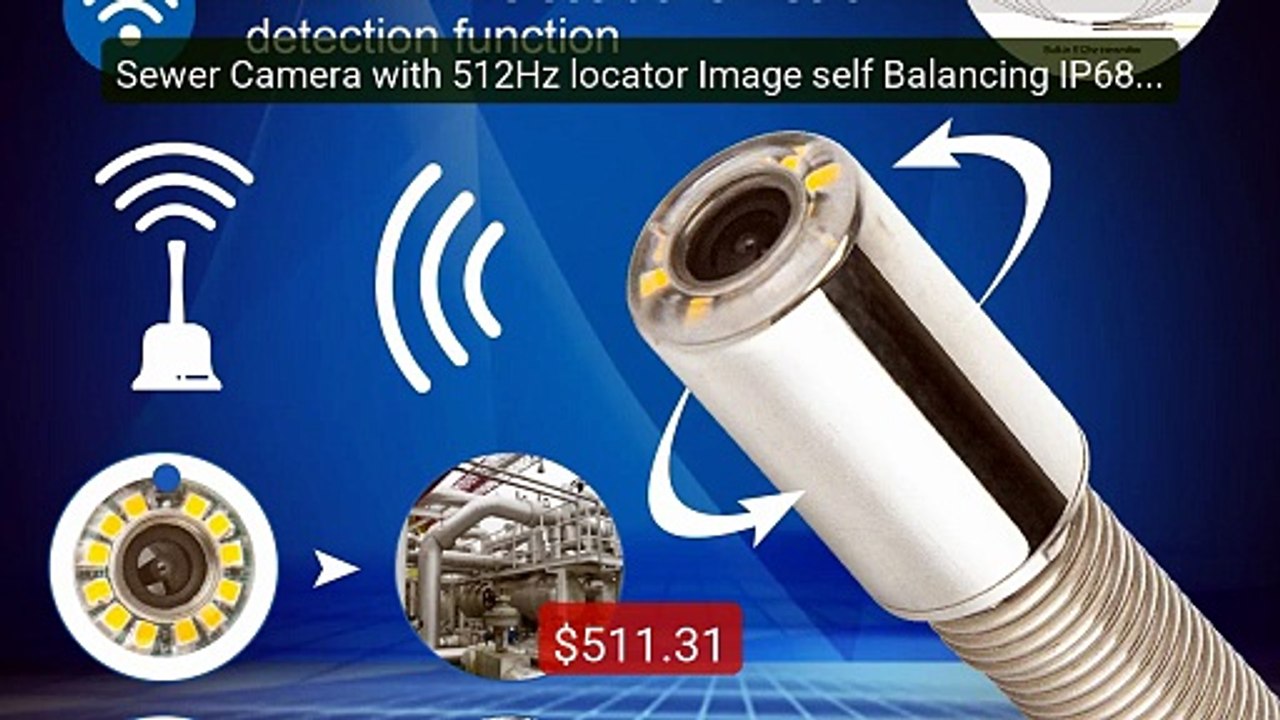 Sewer Camera with 512Hz locator Image self Balancing IP68 Wate... -- Hot Deal 2026 | Limited Offer!