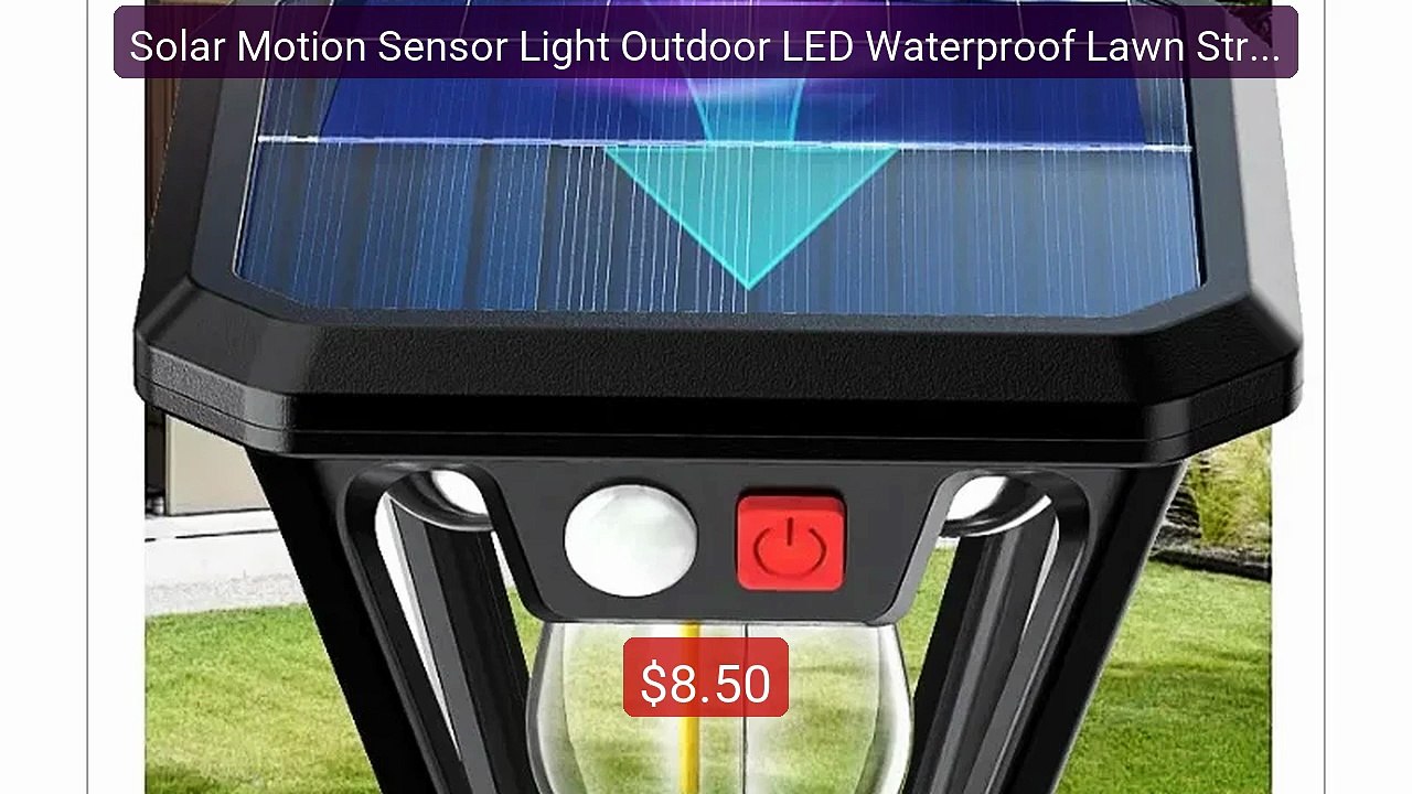 Solar Motion Sensor Light Outdoor LED Waterproof Lawn Street ... -- Amazing Value 2026 | Must Have!