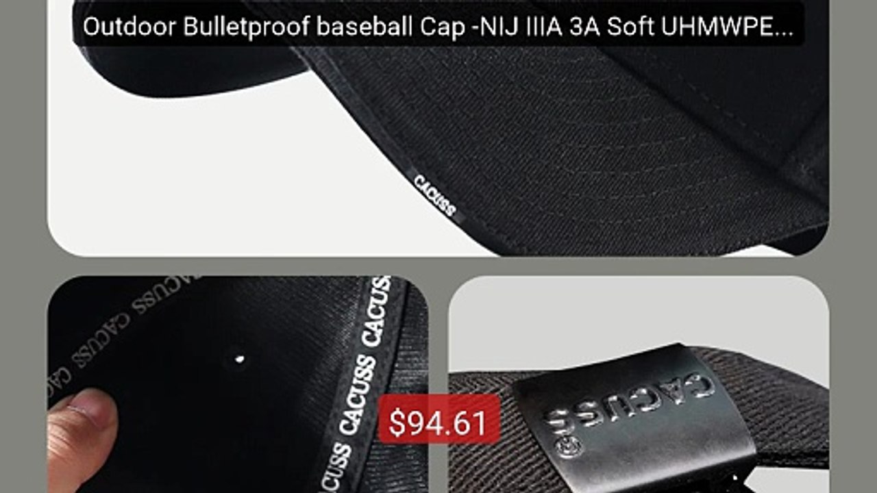 Outdoor Bulletproof baseball Cap -NIJ IIIA 3A Soft UHMWPE 9... -- Top Pick 2026 | Unbeatable Price!